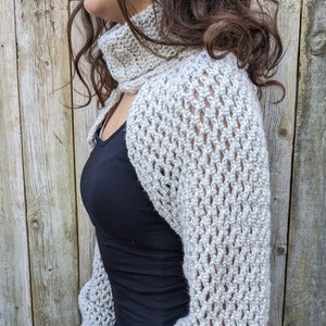 Crochet PATTERN Just Sleeves Sweater Boho Turtle Neck Knit Shrug Over bust Short Sweater no Body Jumper Mock Pullover Etsy Canada