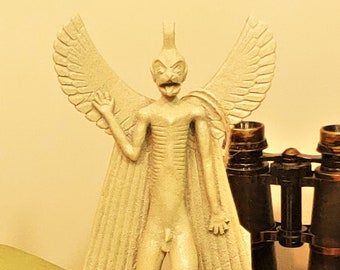 Pazuzu-idool, Pazuzu-beeld, lage basis, Zandsteenafwerking, Demonsculptuur, Historisch artefact, Sumerisch, Mesopotamië, Occult, Demoon