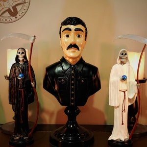 Jesus Malverde, 40 cm, Jesus Malverde Statue, Narco Heiliger, Heiliger der Armen, Mexiko, okkulte Statue