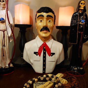 Jesus Malverde, 11 inch, Jesus Malverde Statue, Narco Saint, Saint of the Poor, Mexico, Occult Statue