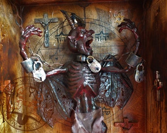 Demon Dybbuk Box: Faux Taxidermy Fantasy Sculpture