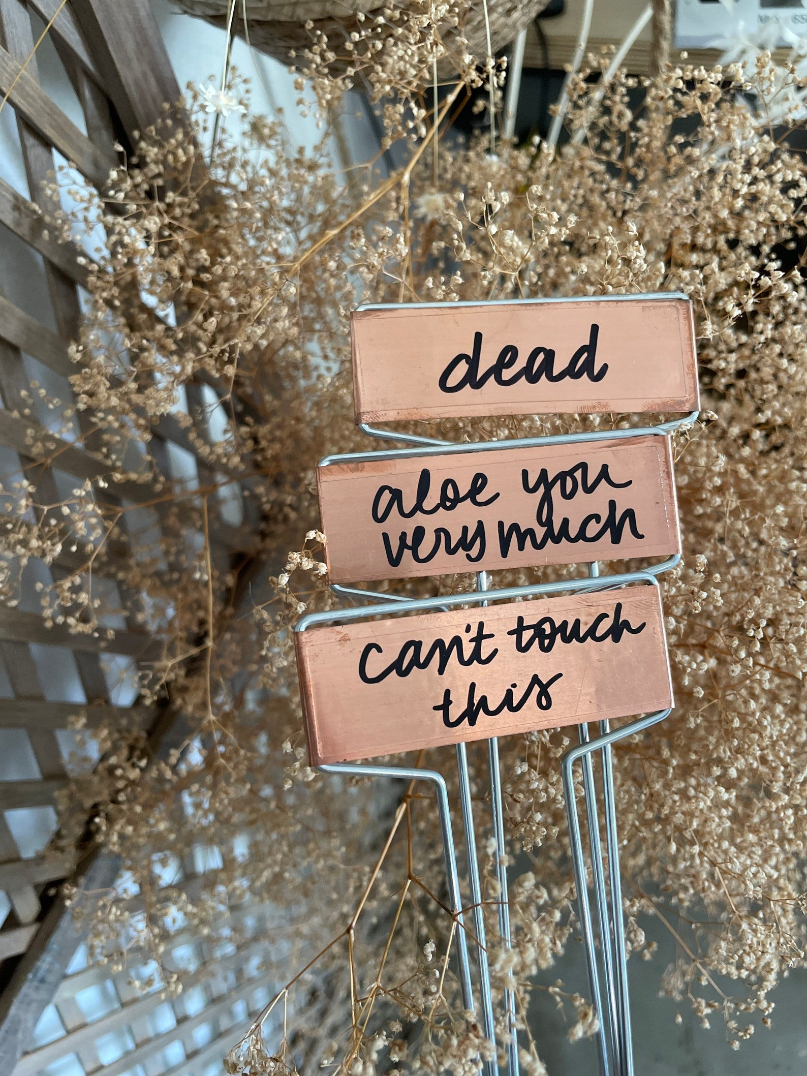 PLANT PUNS Copper Plant & Herb Tags Hand Lettered Garden Etsy