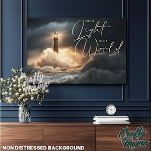 I Am the Light of the World Sign, John 8:12 Scripture Wall Art ...