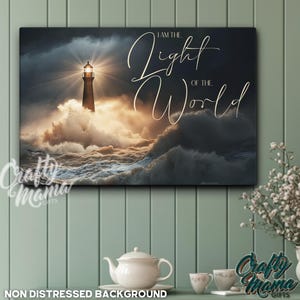 I Am the Light of the World Sign, John 8:12 Scripture Wall Art ...