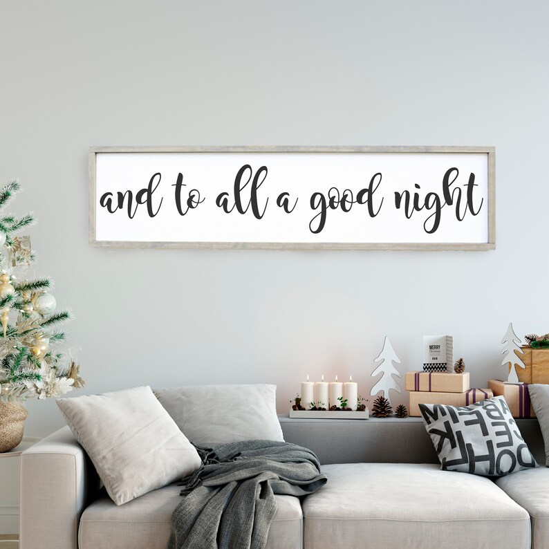 And To All A Good Night Wood Sign Christmas Wall Art Etsy