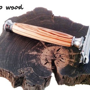 Handmade razor in Irish bog oak, 5th anniversary gift for him. image 8