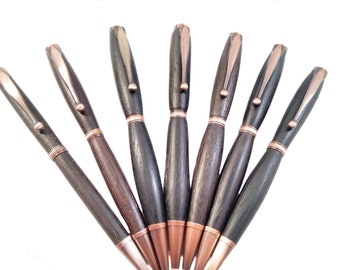 Wooden pen in Irish bog oak and copper