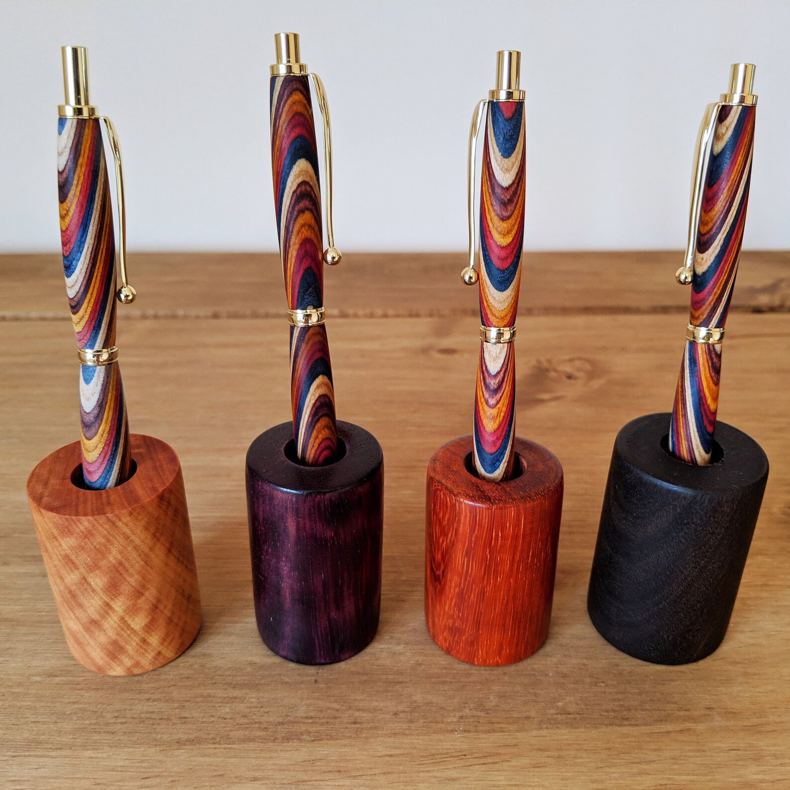 Single wooden pen holders in various exotic woods. Etsy
