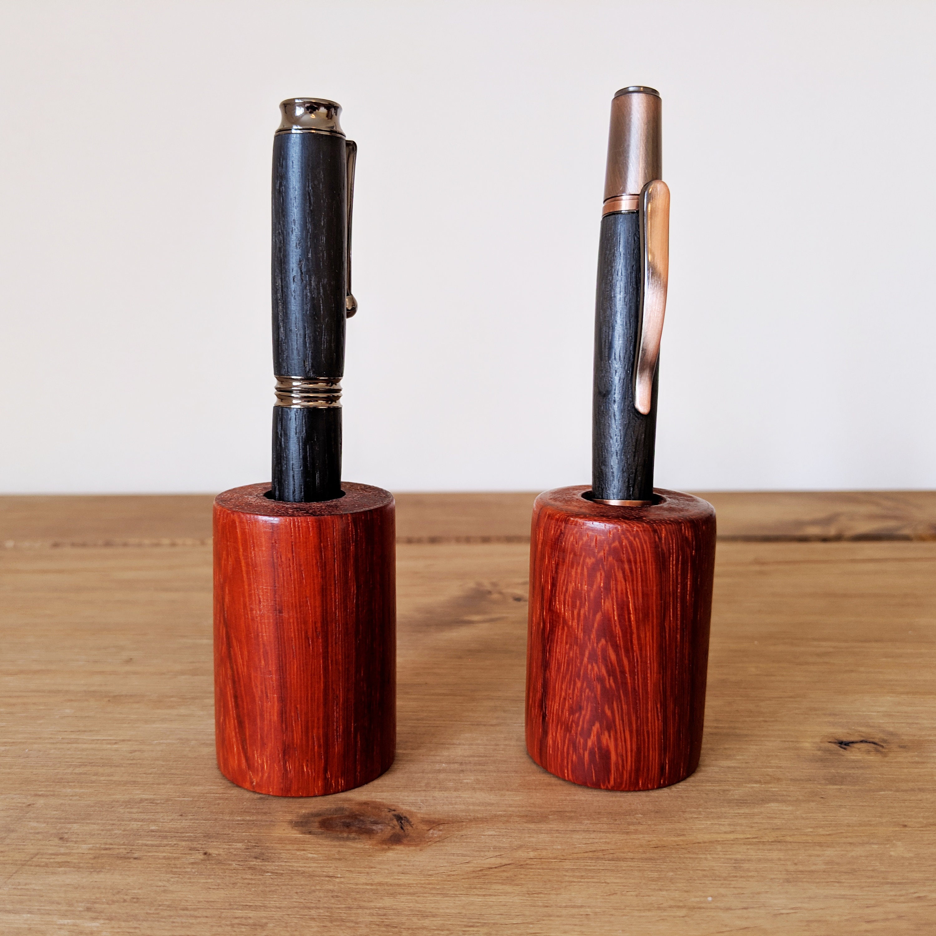 Single wooden pen holders in various exotic woods. Etsy