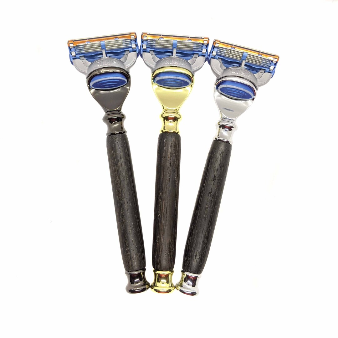 Personalized Gillette Fusion Razor in Irish Bog Oak, 5th Anniversary ...