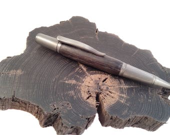 Irish bog oak and pewter mechanical pencil, Irish handmade gift for an artist.