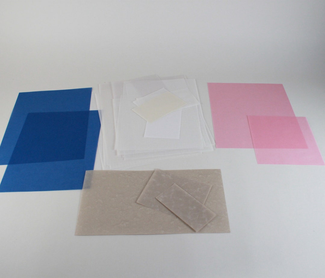 Scraps of Colored Transparent Paper, Pieces of Blue-pink Translucent ...