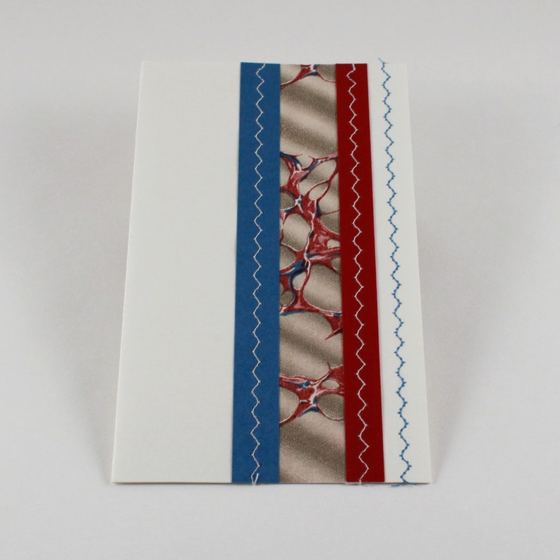 Fancy greeting card red and blue / Original card / greeting Etsy
