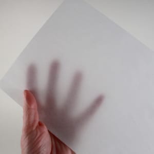 Retailles papier blanc transparent, morceaux de papier translucide blanc pour : bricolage, reliure, scrapbooking, papier pour création carte