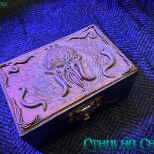 D20 Dice Box: &quot;Cthulhu Chest&quot; Handmade sculpture