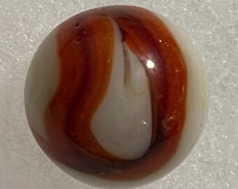 Vintage Marble Akro silver oxblood marble
