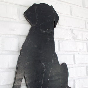 Black Lab Rustic Wooden Home Decor Black Labrador Sign Dog Wall Art #5008