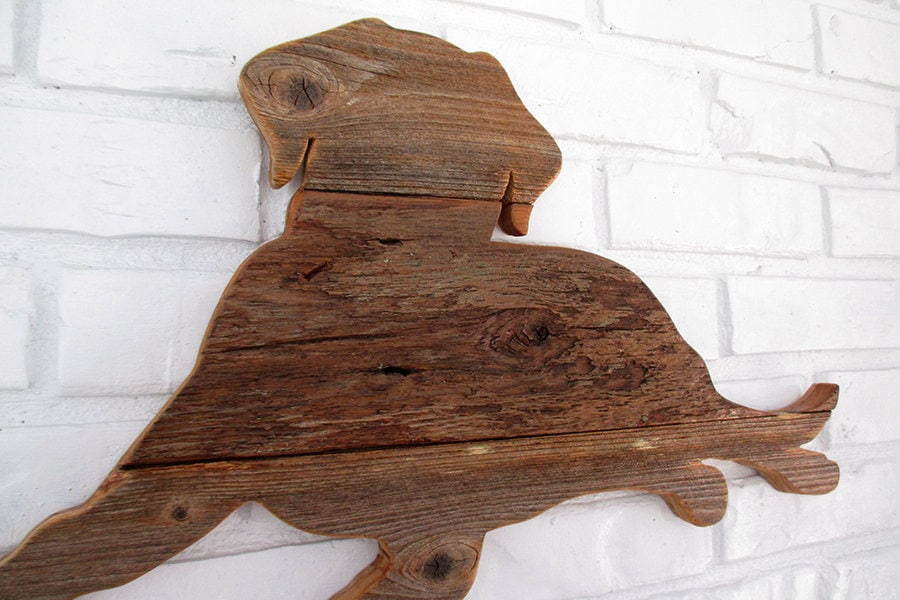 Rustic Lab Wood Dog Sign Labrador Reclaimed Wood Dog Wall Art Etsy