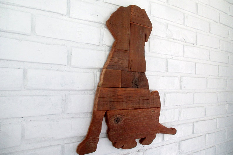 Rustic Lab Wood Dog Sign Labrador Reclaimed Wood Dog Wall Art Etsy