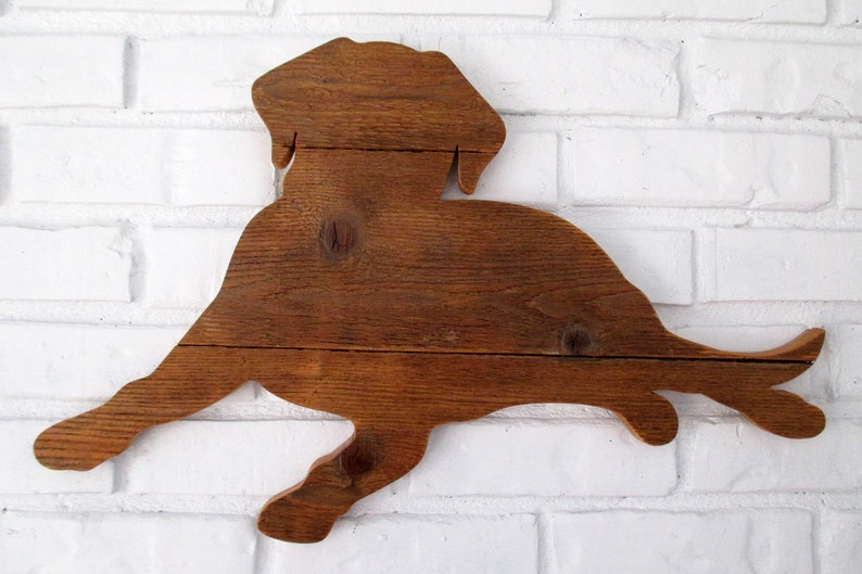 Rustic Lab Wood Dog Sign Labrador Reclaimed Wood Dog Wall Art Etsy