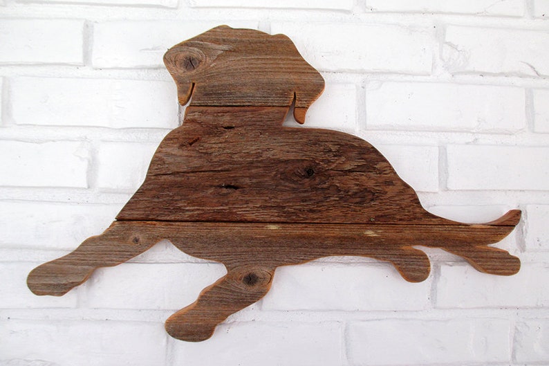 Rustic Lab Wood Dog Sign Labrador Reclaimed Wood Dog Wall Art Etsy