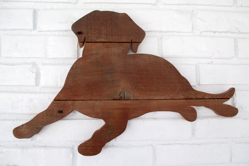 Rustic Lab Wood Dog Sign Labrador Reclaimed Wood Dog Wall Art Etsy