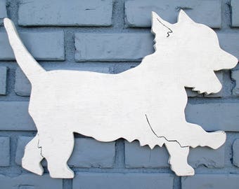 West Highland White Terrier Wooden Sign Rustic Vintage Dog Wall Art Westie Home Decor #5040