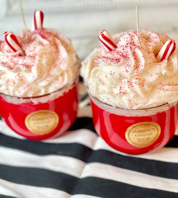 Holiday peppermint latte/Pumpkin spice latte/ pumpkin/ French vanilla latte, pumpkin candle/ eggnog