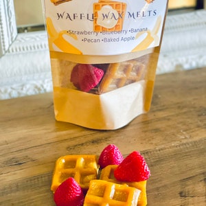 Strawberry waffles/wax melts/ food wax melts/ fake food