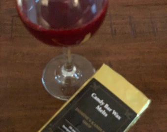 Bougie en gel pour verre à vin. Bougie au vin, bougie au vin rouge