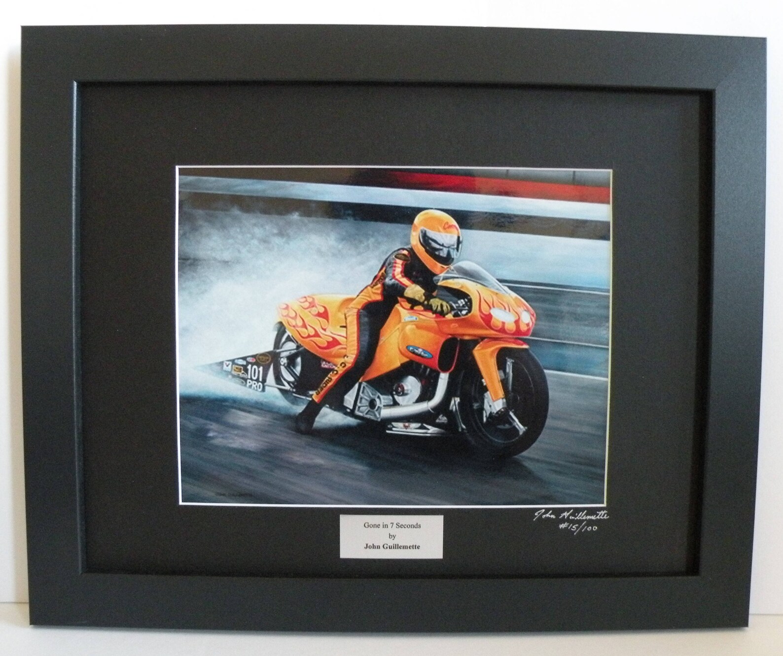 NHRA Pro Stock Racing Wall Art Signed Limited Edition Custom Framed