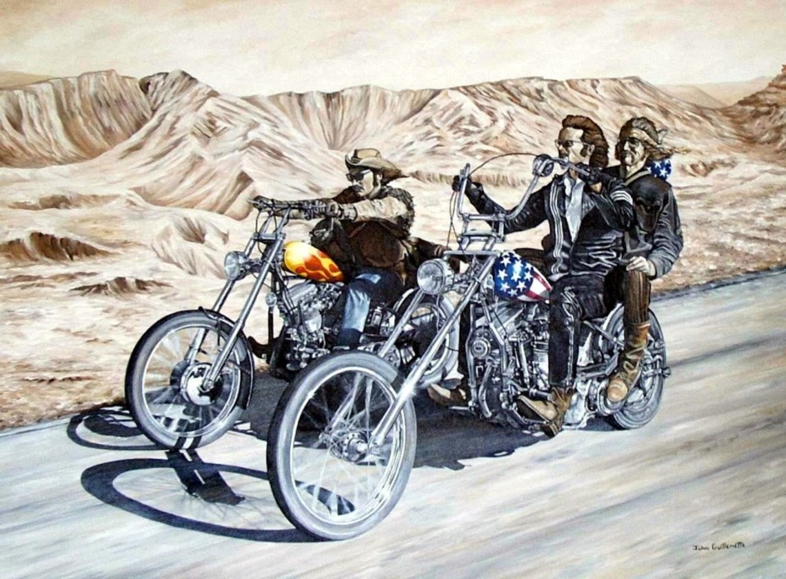 Easy Rider Harley Davidson Chopper Motorcycle Wall Art Limited | Etsy
