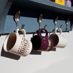 Handmade wall mounted mug rack 4. 