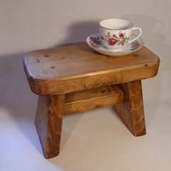Handmade wooden step stool,milking stool,child's stool,chunky rustic .