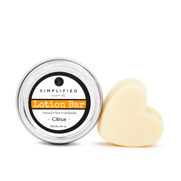 Citrus Lotion Bar / Body Lotion Bar / Lotion Bar / Organic Moisturizer / Shea Butter Bar / Cuticle Cream / Body Butter / Beeswax Lotion