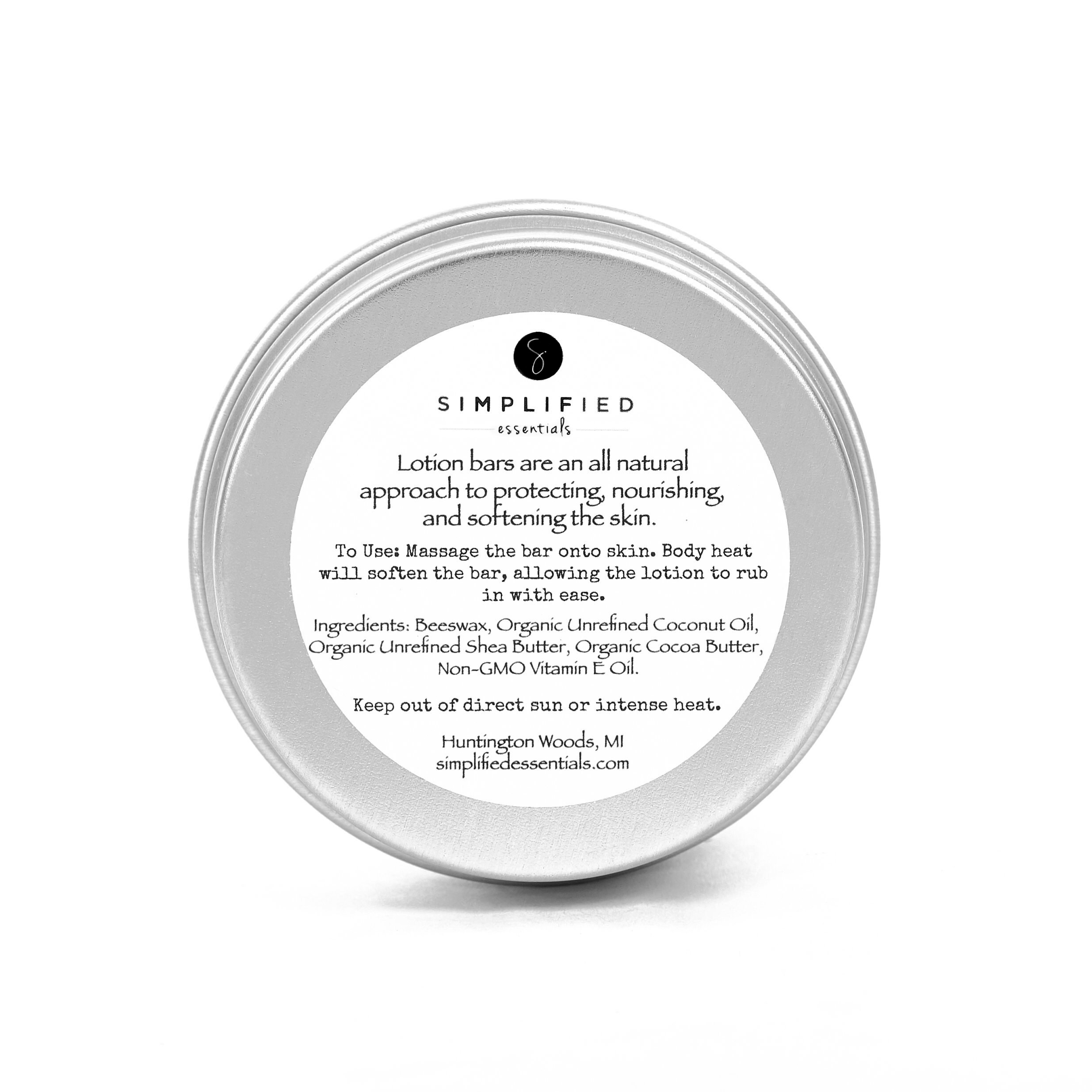 Unscented Lotion Bar / Body Lotion Bar / Lotion Bar / Organic