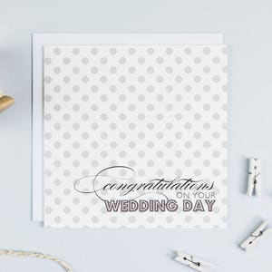 Wedding Congratulations Card - Congratulations Wedding Card - Congratulations On Your Wedding Day - Traditional Wedding Day Card