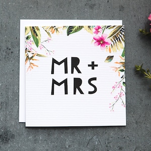 M. et Mme - Carte de mariage - Carte de Félicitations - Carte de jour de mariage - Mariée et Marié - Carte pour mariage - Carte de jour de mariage de couple