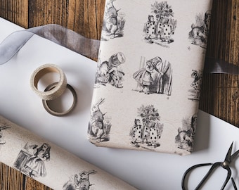 Alice in Wonderland Illustrations Gift Wrapping Paper