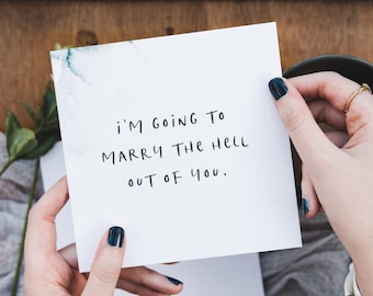 Marry The Hell Out Of You - Funny Wedding Day Card