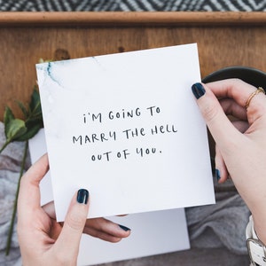 Marry The Hell Out Of You - Lustige Hochzeitskarte