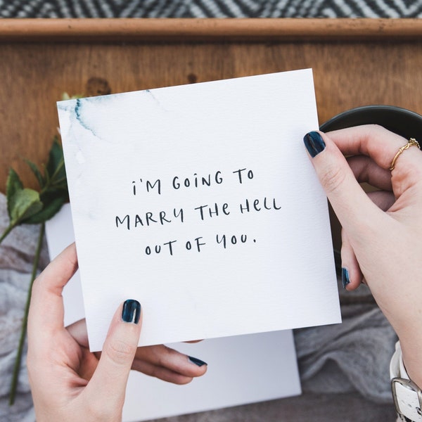 Marry The Hell Out Of You - Funny Wedding Day Card