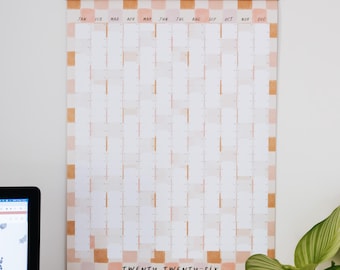 2026 Chequerboard Wall Planner: Large Calendar with Chequered Design