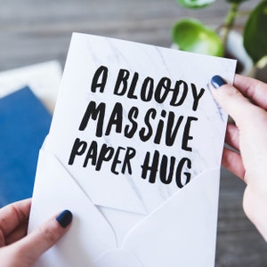 Massive Papier Umarmung - Langstrecken-Karte - beste Freundin Karte - Sympathie und Empathie-Karte - Miss Sie Karte - denken An sie Karte