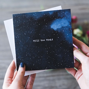 Miss You More - Carte relation longue distance - Best Friend Long Distance - Long Distance Friendship - Miss You Card - Thinking Of You