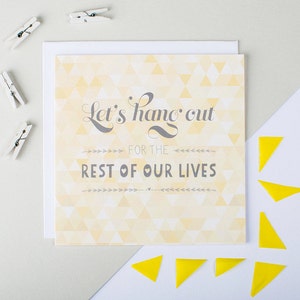 Wedding Day Card Groom - To My Bride - To My Groom - Proposal Card - Funny Wedding Day Card - On Our Wedding Day Card - Let's Hang Out
