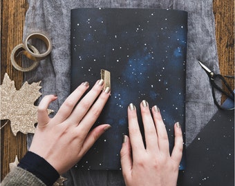 Night Sky/Celestial Watercolour Gift Wrapping Paper