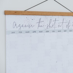 2026 Wall Planner: 'Organise The Shit' Calendar for Home Office image 7