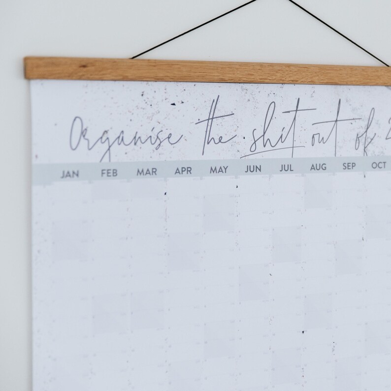 2026 Wall Planner: 'Organise The Shit' Calendar for Home Office image 7