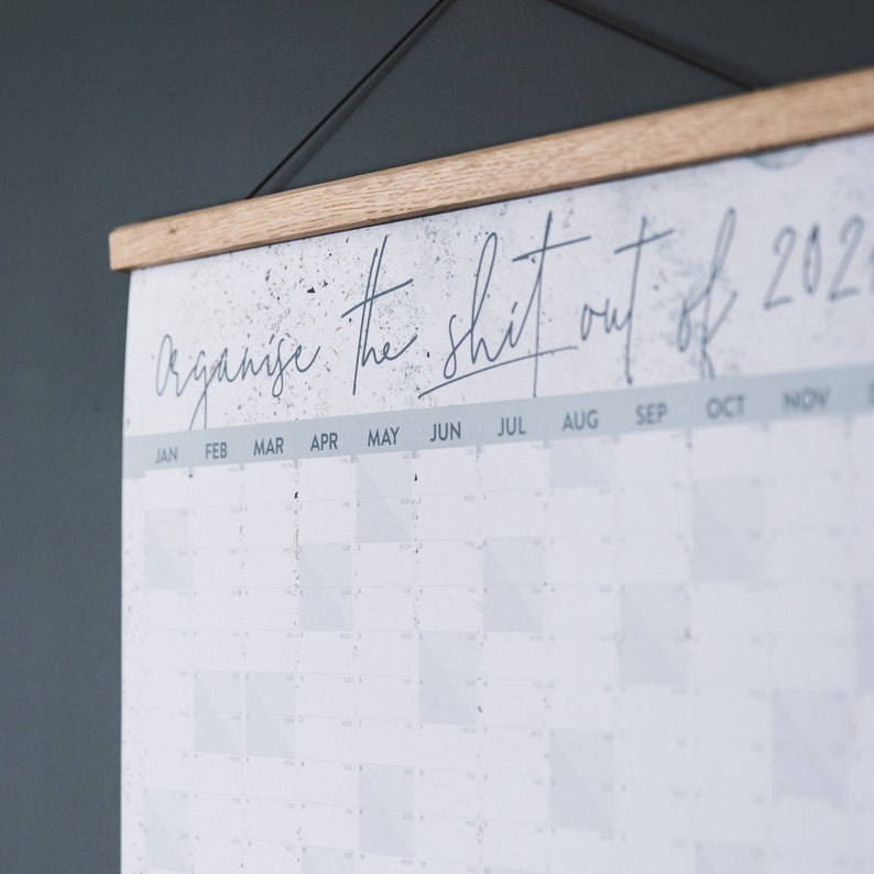 2026 Wall Planner: 'Organise The Shit' Calendar for Home Office image 3